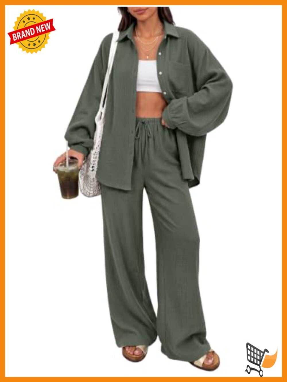 Cloud Soft Cotton Oversized 2 Piece Lounge Set Pant Set